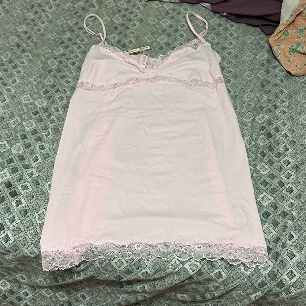 Skims pink lace dress
